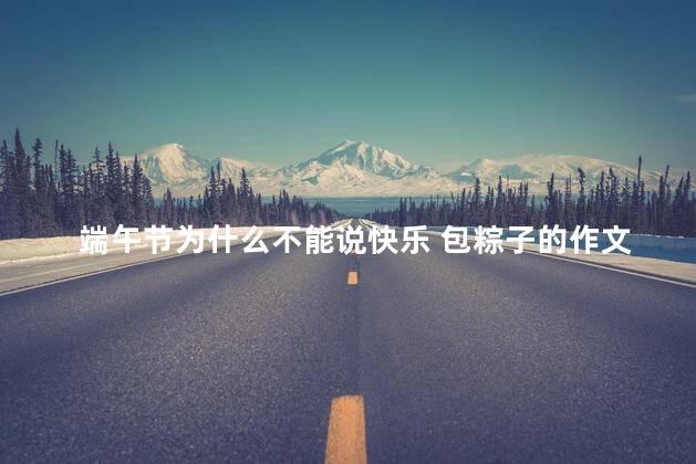 端午节为什么不能说快乐 包粽子的作文200个字